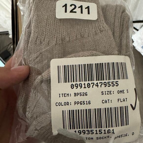 J.Crew Ribbed Cotton Blend Socks Men One Size Grayish Brown Lightweight Mid Calf - Picture 4 of 4